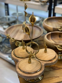 سرویس پذیرایی ۵ تیکه چوبی گل لیلیوم