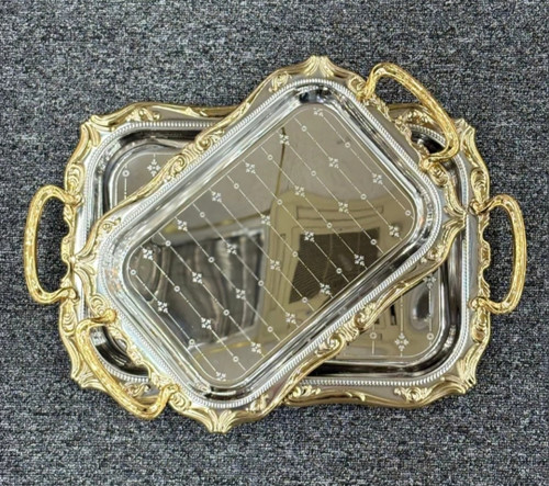 سینی وارداتی ۲سایز استیل۶۹۲۱