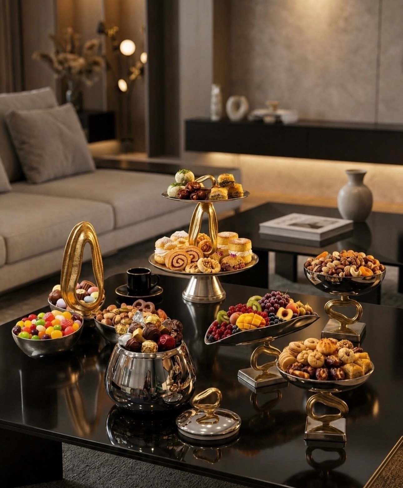 سرویس پذیرایی تک یا ست آلومینیوم  دفرمه