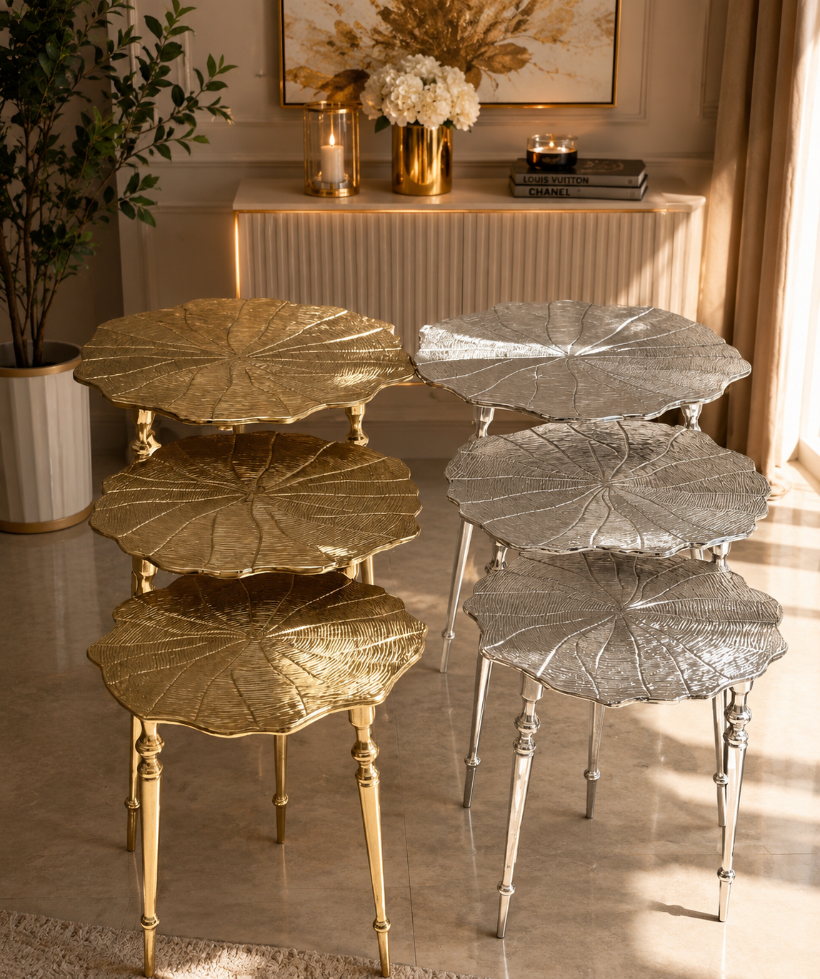 میز عسلی آلومینیوم ۳سایز
