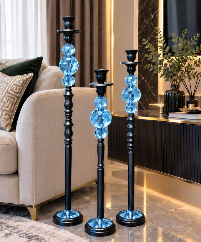شمعدان کنار سالنی سه سایزی