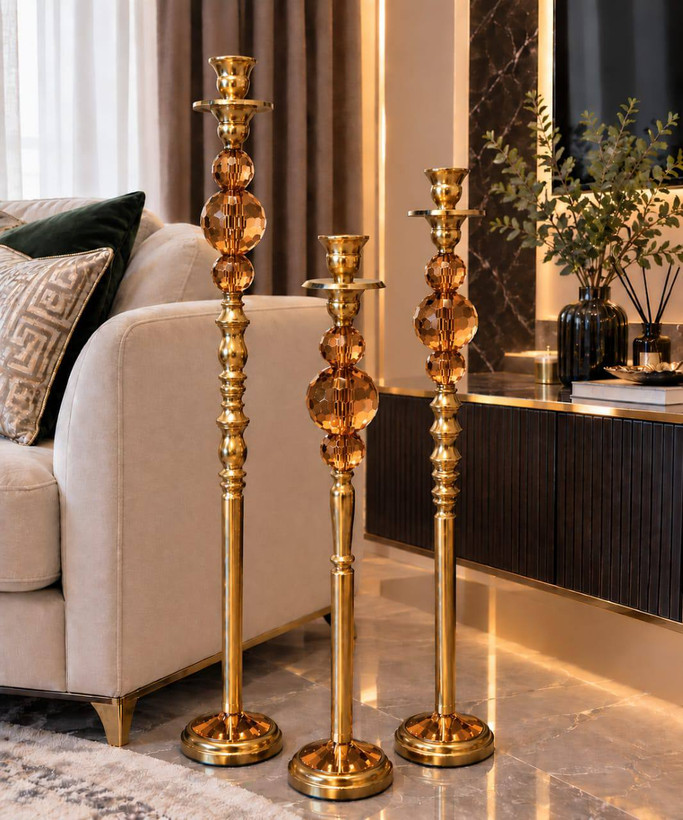 شمعدان کنار سالنی سه سایزی